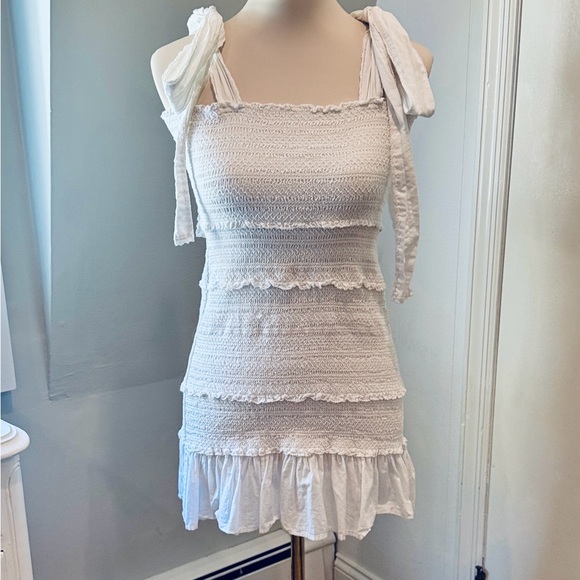 LoveShackFancy Dresses & Skirts - LoveShackFancy | Belle Mini Smocked 100% Cotton Dress | White | Size Medium